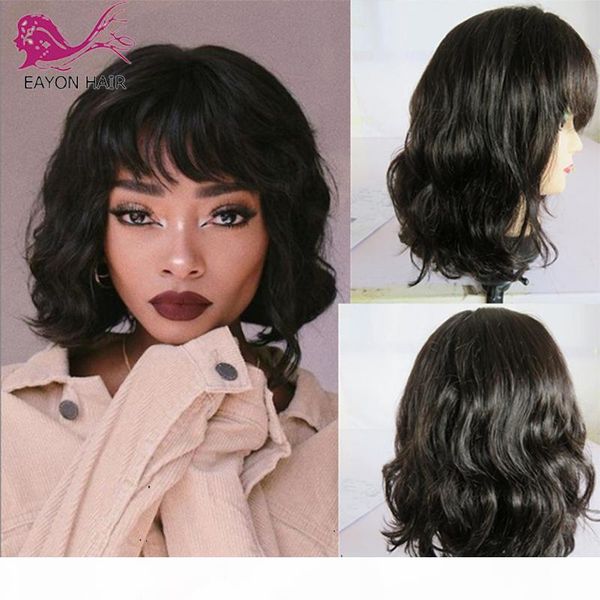 eayon 4x4 closure wig bob wavy wig 150density for black women 8-16inch remy brazilian bob with bangs pre plucked ship, Black;brown
eayon 4x4 closure wig bob wavy wig 150density for black women 8-16inch remy brazilian bob with bangs pre plucked ship, Black;brown