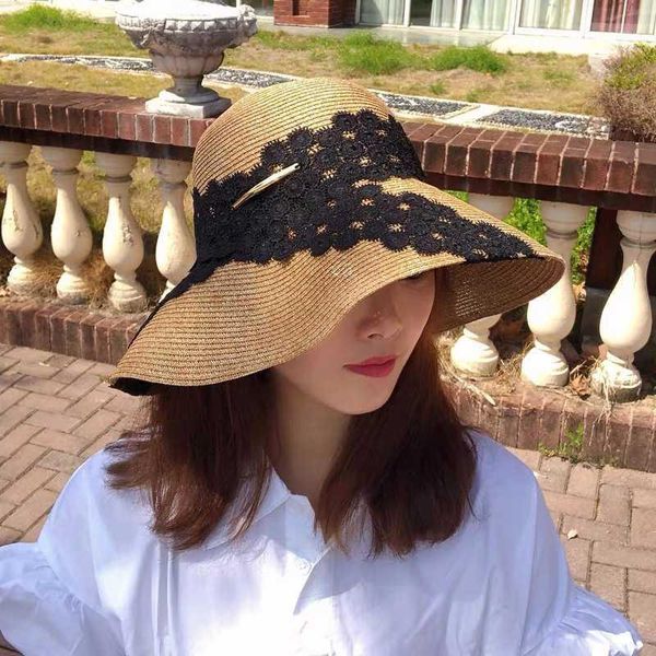wide brim hats women summer sun hat packable anti-uv straw white black lace flower cloche beach caps 55-59cm1, Blue;gray
wide brim hats women summer sun hat packable anti-uv straw white black lace flower cloche beach caps 55-59cm1, Blue;gray