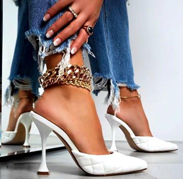 2020 summer new elegant mules for women 2020 pointed toe high heels woman pumps slip on dress party shoes white size 411, Black
2020 summer new elegant mules for women 2020 pointed toe high heels woman pumps slip on dress party shoes white size 411, Black