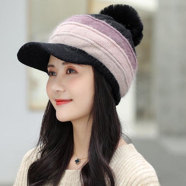 simple winter hat for women pompom beanie hat knitted rabbit fur hat womens winter ski skullies beanies female fur cap bbypnh alice_bag, Black;white
simple winter hat for women pompom beanie hat knitted rabbit fur hat womens winter ski skullies beanies female fur cap bbypnh alice_bag, Black;white