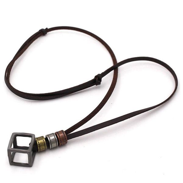 eif dock vintage leather hollow cube long choker necklace jewelry for women men punk rock love metal pendant necklace s qylqux, Black
eif dock vintage leather hollow cube long choker necklace jewelry for women men punk rock love metal pendant necklace s qylqux, Black