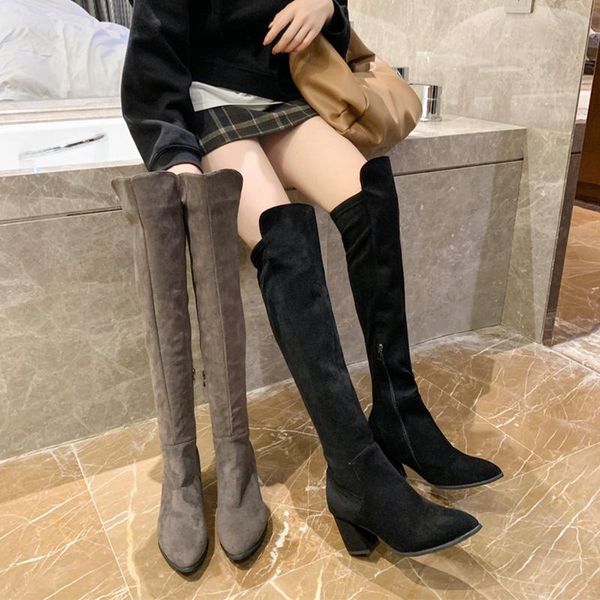 shoes women's boots autumn booties ladies thigh high heels high winter footwear boots-women pointy women's, Black
shoes women's boots autumn booties ladies thigh high heels high winter footwear boots-women pointy women's, Black
