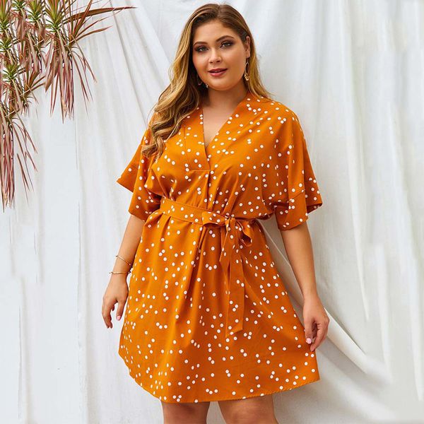 2020 summer oversized women party dress women dress plus size v neck elegant loose big size dress polka dot vestidos xxl xxxl y0118, Black;gray
2020 summer oversized women party dress women dress plus size v neck elegant loose big size dress polka dot vestidos xxl xxxl y0118, Black;gray