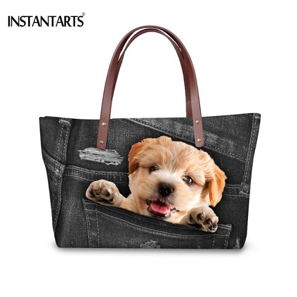 instantarts fashion large capacity women handbags brand designer shoulder bag 3d denim dog cat print shopping handle bags
instantarts fashion large capacity women handbags brand designer shoulder bag 3d denim dog cat print shopping handle bags