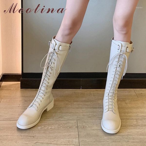 boots meotina high heel woman genuine leather knee buckle lace up long zip block ladies shoes white black1, Black
boots meotina high heel woman genuine leather knee buckle lace up long zip block ladies shoes white black1, Black