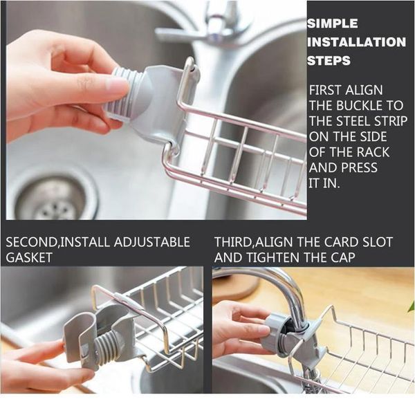 new stainless steel faucet storage racks adjustable sink rag sponge draining rack kitchen bathroom soap storage holders qylfyk
new stainless steel faucet storage racks adjustable sink rag sponge draining rack kitchen bathroom soap storage holders qylfyk