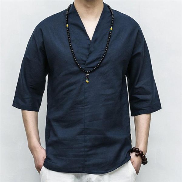 men's casual shirts 2021 mens shirt fashion summer linen patchwork seven-minute sleeve solid color loose v neck 40, White;black
men's casual shirts 2021 mens shirt fashion summer linen patchwork seven-minute sleeve solid color loose v neck 40, White;black