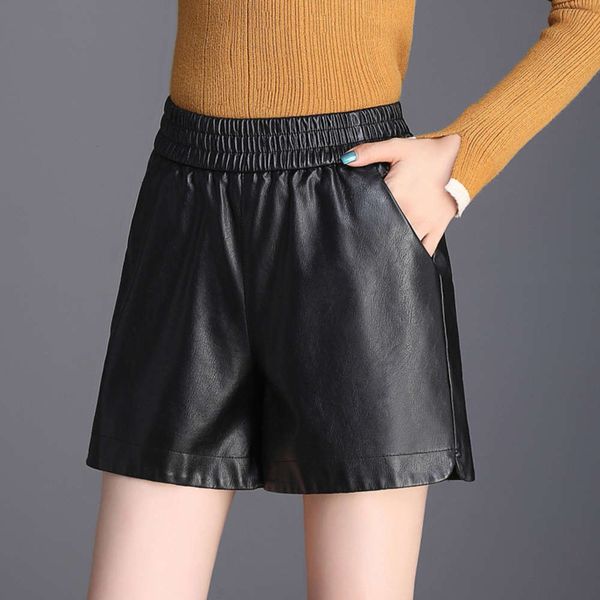 black pu leather for women's autumn winter 2020 new high waist loose shorts and wide leg korean slim casual pants, White;black
black pu leather for women's autumn winter 2020 new high waist loose shorts and wide leg korean slim casual pants, White;black
