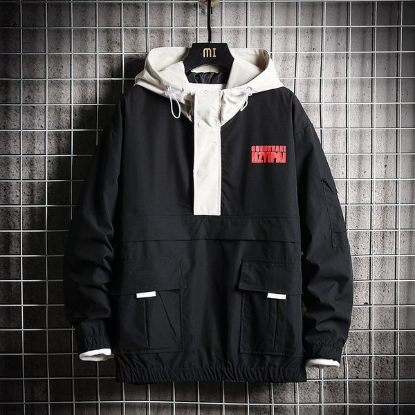 mens hooded jacket men black graphic windbreaker coat korean style hip hop japanese streetwear harajuku jackets, Black;brown
mens hooded jacket men black graphic windbreaker coat korean style hip hop japanese streetwear harajuku jackets, Black;brown
