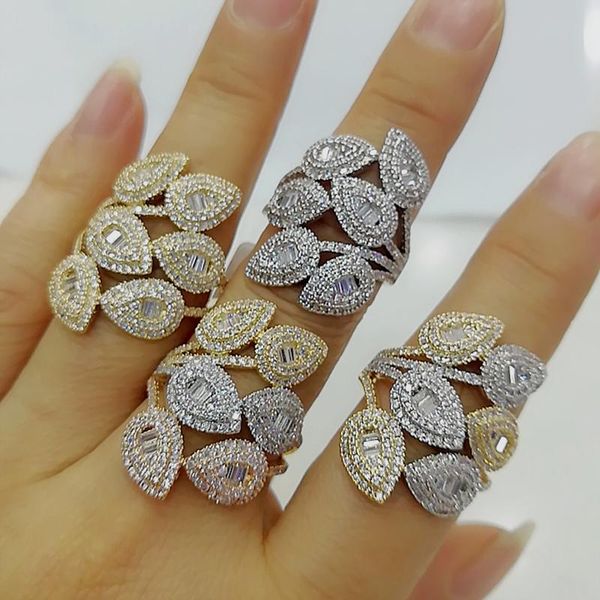 cluster rings godki luxury leaves design bold statement with zirconia stones 2021 women engagement party jewelry high quality, Golden;silver
cluster rings godki luxury leaves design bold statement with zirconia stones 2021 women engagement party jewelry high quality, Golden;silver