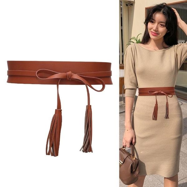 leather corset designer brown long belt bowknot fringed for lady trendy clothes sweater dress waistband aesthetic accessories, Black;brown
leather corset designer brown long belt bowknot fringed for lady trendy clothes sweater dress waistband aesthetic accessories, Black;brown