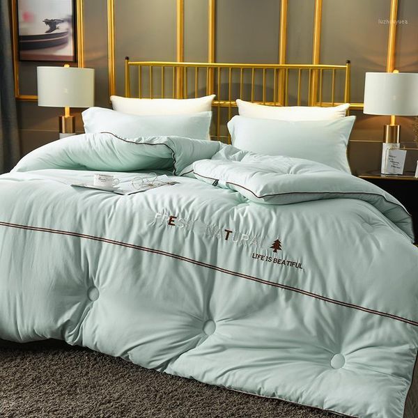 luxury style feather cotton filling comforter autumn winner quilt warm soft embroidery solid green bean paste pink creamy1
luxury style feather cotton filling comforter autumn winner quilt warm soft embroidery solid green bean paste pink creamy1