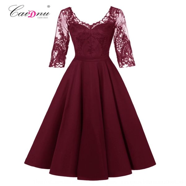 2020 lace splicing mid sleeve dress spring new women's dress evening dresslace evening dressdress y8seu, Black;gray
2020 lace splicing mid sleeve dress spring new women's dress evening dresslace evening dressdress y8seu, Black;gray