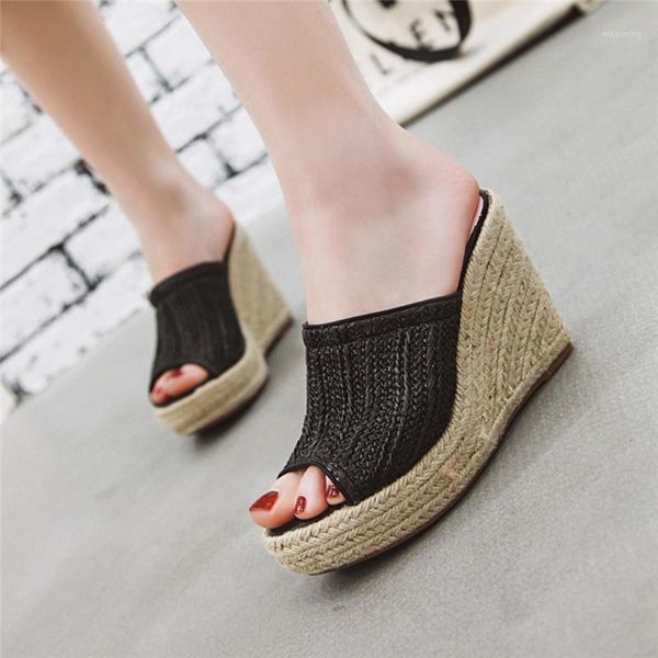 slippers straw fashion slip on wedges shoes for womens flats open toe thick bottom comfortable casual gift1, Black
slippers straw fashion slip on wedges shoes for womens flats open toe thick bottom comfortable casual gift1, Black
