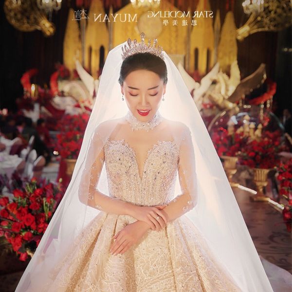 tmgolden luxury baroque korean xianmei dress atmosphere headdress super fairy bride wedding crown m, Silver
tmgolden luxury baroque korean xianmei dress atmosphere headdress super fairy bride wedding crown m, Silver