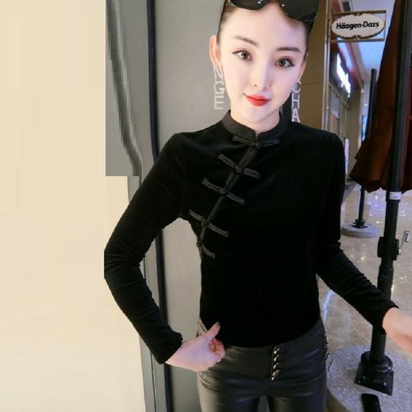 black velvet asian clothes oriental chinese t shirt long sleeve gothic asian streetwear chinese style clothing women ff2922, Red
black velvet asian clothes oriental chinese t shirt long sleeve gothic asian streetwear chinese style clothing women ff2922, Red