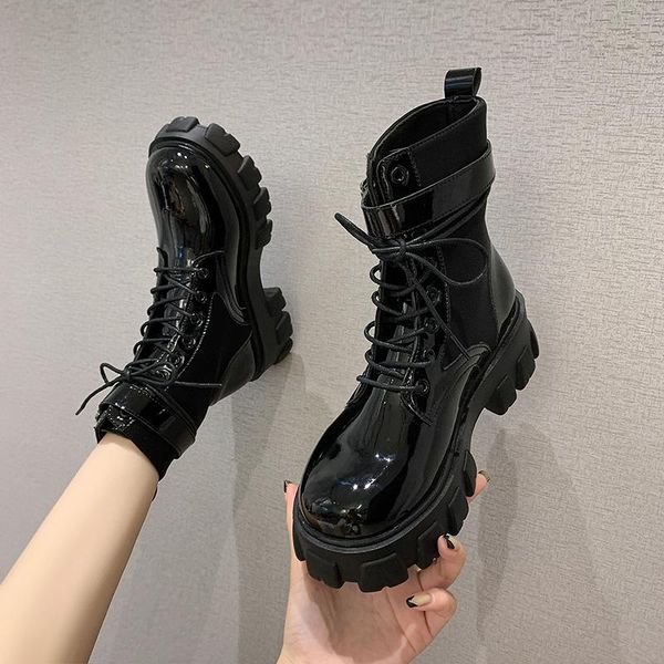 woman flat boots brand women's shoes booties ladies round toe boots-women low fashion rubber autumn leather mid calf, Black
woman flat boots brand women's shoes booties ladies round toe boots-women low fashion rubber autumn leather mid calf, Black