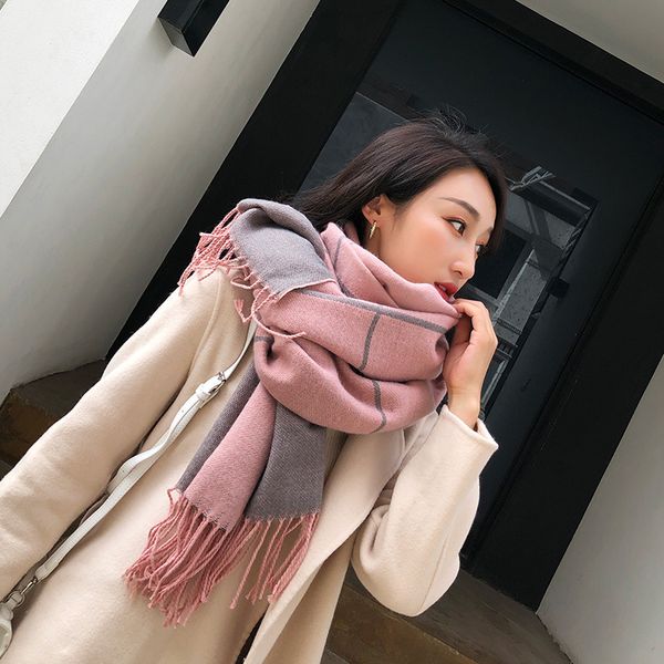 zapb plaid vintage scarf female winter korean version of the british ins tide autumn winter student thickening shawl dual-use collar, Blue;gray
zapb plaid vintage scarf female winter korean version of the british ins tide autumn winter student thickening shawl dual-use collar, Blue;gray