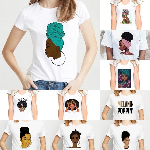 f24tl black girls t-shirt printed short sleeve poppin fashion women's wear black girls melanin t-shirt melanin poppin short sleeve prin, White
f24tl black girls t-shirt printed short sleeve poppin fashion women's wear black girls melanin t-shirt melanin poppin short sleeve prin, White