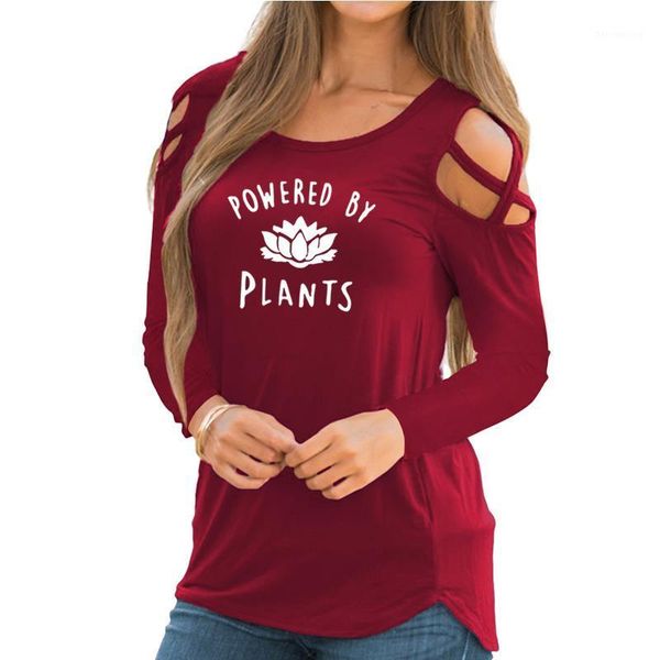 2018 new fashion powered by plants print shirt women loog sleeve off shoulder casual harajuku tshirt t-shirt1, White
2018 new fashion powered by plants print shirt women loog sleeve off shoulder casual harajuku tshirt t-shirt1, White