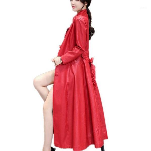 new 2020 winter women superior quality sheepskin leather adjustable waist bow fashion long leather coat plus size m~6xl hf5151, Black
new 2020 winter women superior quality sheepskin leather adjustable waist bow fashion long leather coat plus size m~6xl hf5151, Black