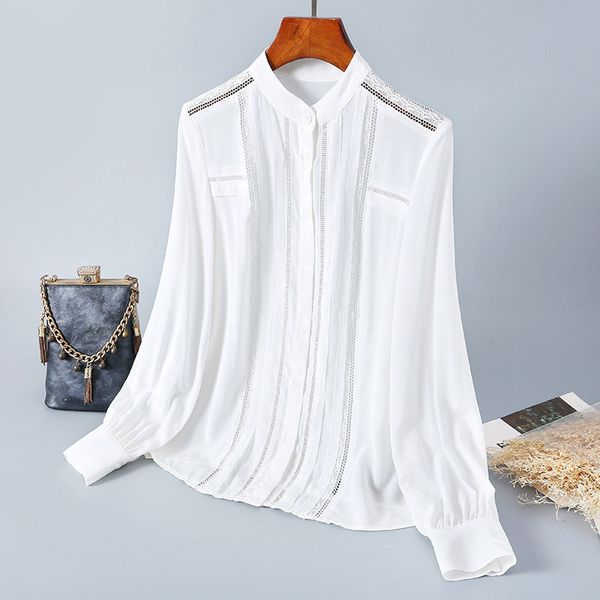 2020 shirts new out shirt pure feminine silk temperament fashion cardigan spring boutique y48b, White
2020 shirts new out shirt pure feminine silk temperament fashion cardigan spring boutique y48b, White