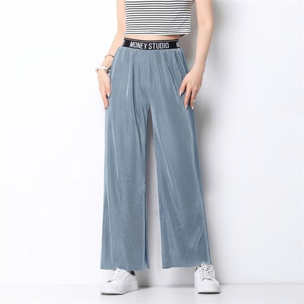 fold pleated pants women's summer wide leg pant for women casual ankle-length trousers elastic high waist wide female mujer 201106, Black;white
fold pleated pants women's summer wide leg pant for women casual ankle-length trousers elastic high waist wide female mujer 201106, Black;white