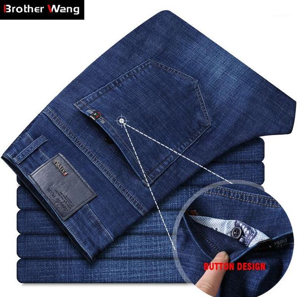 classic style men's business casual jeans high waist loose straight denim stretch trousers male brand black blue pants1
classic style men's business casual jeans high waist loose straight denim stretch trousers male brand black blue pants1