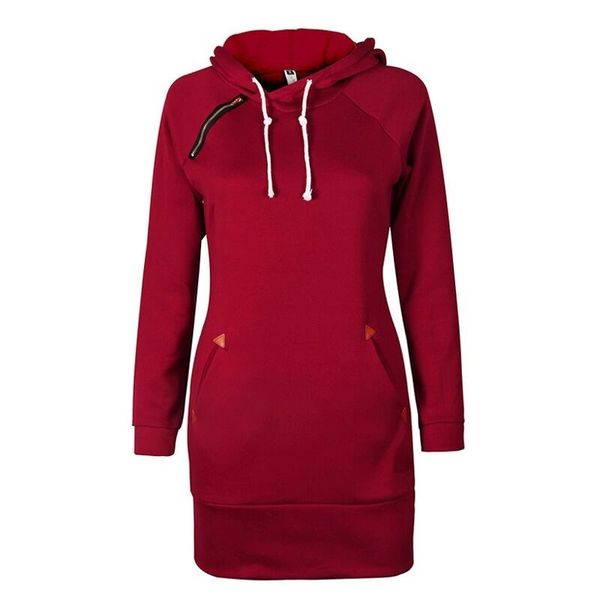 new style women's customized autumn and winter long hooded drawstring sweater pocket stitching dress women, Black;gray
new style women's customized autumn and winter long hooded drawstring sweater pocket stitching dress women, Black;gray