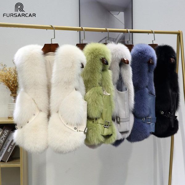 fursarcar natural real fur vest fashion street sleeveless waistcoat adjustable waist belt luxury women winter warm outwear, Black
fursarcar natural real fur vest fashion street sleeveless waistcoat adjustable waist belt luxury women winter warm outwear, Black