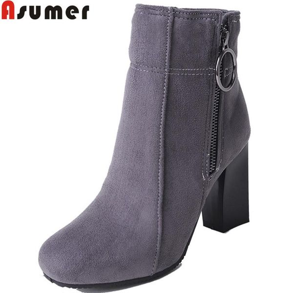 boots asumer 2021 fashion autumn winter women round toe zip ankle for flock thick high heels ladies shoes, Black
boots asumer 2021 fashion autumn winter women round toe zip ankle for flock thick high heels ladies shoes, Black