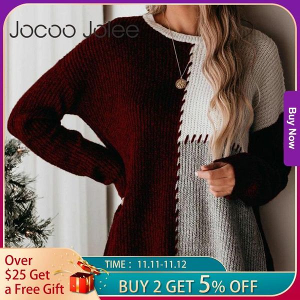 women's sweaters jocoo jolee women vintage long sleeve patchwork knitted sweater casual o neck hit color pullovers harajuku loose jumpe, White;black
women's sweaters jocoo jolee women vintage long sleeve patchwork knitted sweater casual o neck hit color pullovers harajuku loose jumpe, White;black