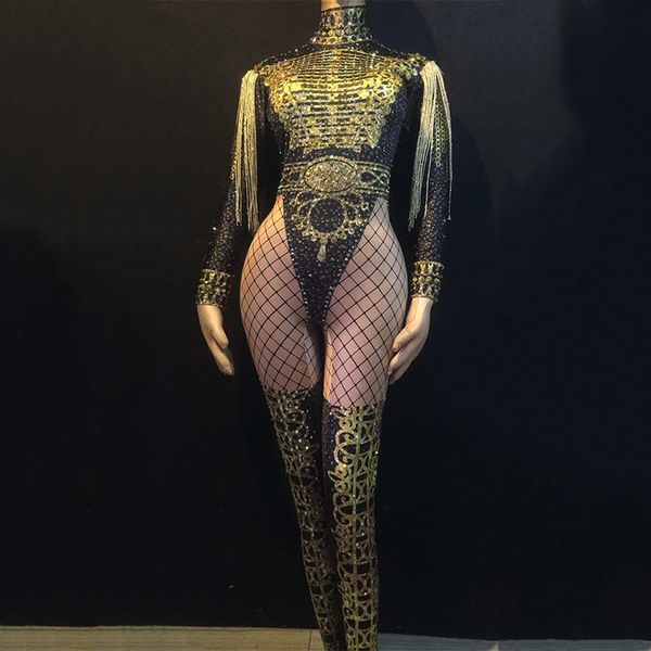jazz dance costumes for lady gauze rhinestone women bar dj dancers nightclub stage singer fringe leading jumpsuit dj1023, Black;red
jazz dance costumes for lady gauze rhinestone women bar dj dancers nightclub stage singer fringe leading jumpsuit dj1023, Black;red