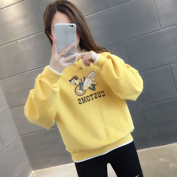 plush and thickened sweater short women's 2020 new fashion autumn winter foreign style fake two pieces of small top, Black
plush and thickened sweater short women's 2020 new fashion autumn winter foreign style fake two pieces of small top, Black