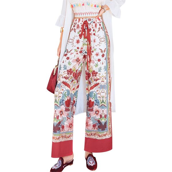 women summer chiffon pants floral printing loose trousers for fashion lady t200422, Black;white
women summer chiffon pants floral printing loose trousers for fashion lady t200422, Black;white