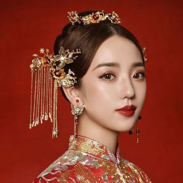 kheaddress new hefu 2020 phoenix style bridal show hanfu crown xiuhe and simple atmosphere m, Silver
kheaddress new hefu 2020 phoenix style bridal show hanfu crown xiuhe and simple atmosphere m, Silver