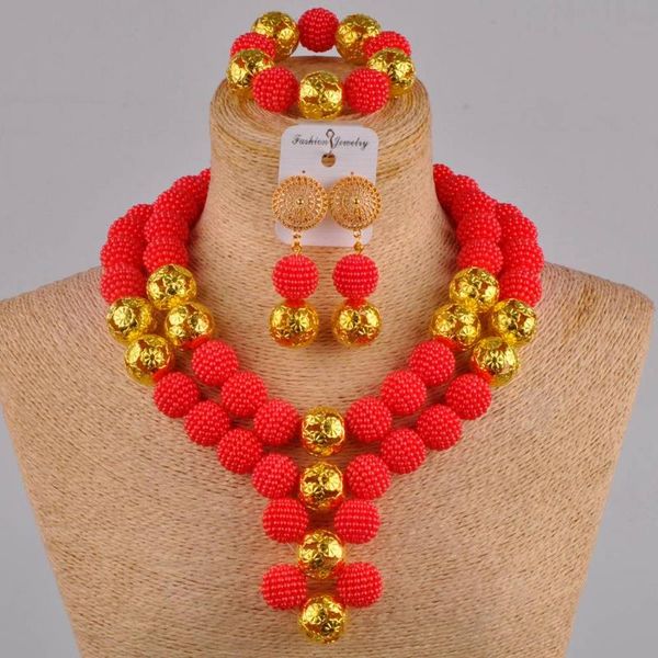 red simulated pearl necklace african wedding beads nigerian jewelry set for women fzz16, Silver
red simulated pearl necklace african wedding beads nigerian jewelry set for women fzz16, Silver