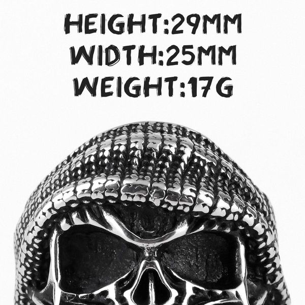 gangster big beard hat skull stainless steel mens rings punk hip hop for male boyfriend biker jewelry creativity gift wholesale wmtwxt, Bronze;silver
gangster big beard hat skull stainless steel mens rings punk hip hop for male boyfriend biker jewelry creativity gift wholesale wmtwxt, Bronze;silver
