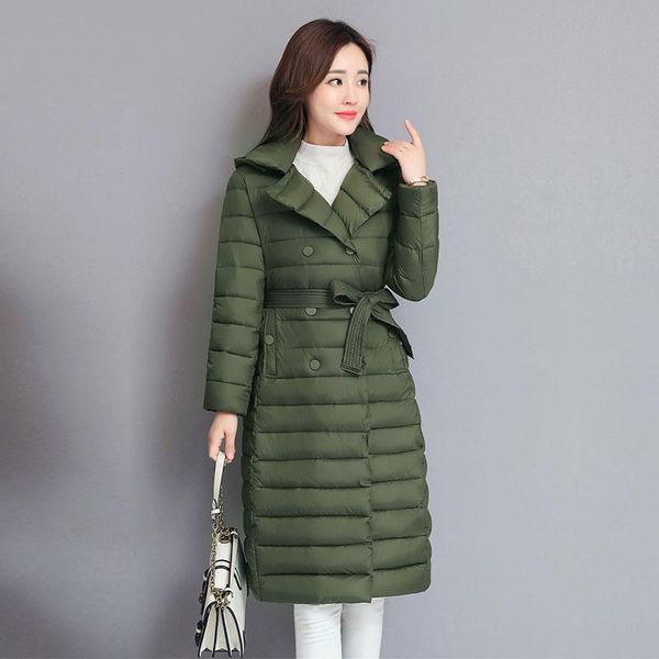 2021 new double breasted winter jacket women slim long hooded parka casual solid sashes jacket coat female office lady, Black
2021 new double breasted winter jacket women slim long hooded parka casual solid sashes jacket coat female office lady, Black