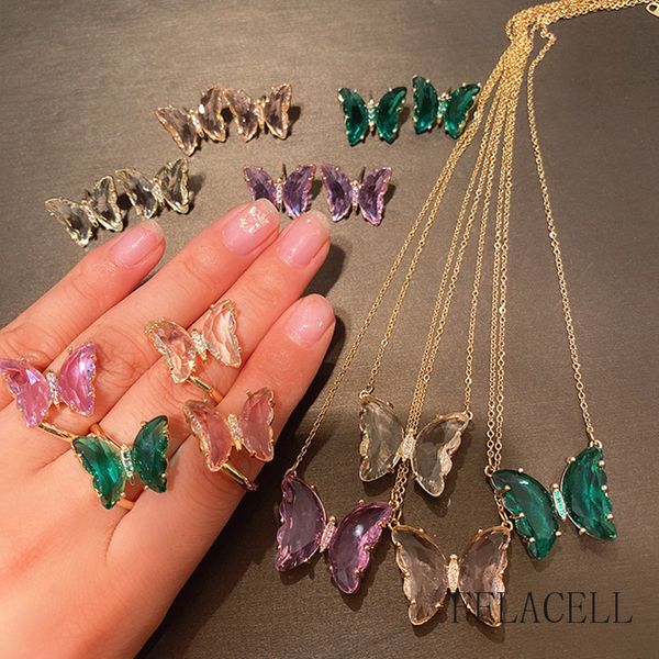 2020 fashion new transparent colorful butterfly stud earrings sweet resin stud rings for women girl jewelry dress accessories, Silver
2020 fashion new transparent colorful butterfly stud earrings sweet resin stud rings for women girl jewelry dress accessories, Silver