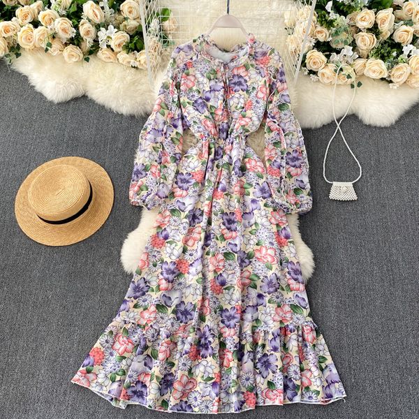 2021 new female singiny chiffon print puff neck holiday line dressed autumn maxi dress xe1z, Black;gray
2021 new female singiny chiffon print puff neck holiday line dressed autumn maxi dress xe1z, Black;gray