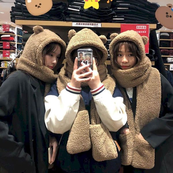 scarves female hat scarf two-piece suit one-piece cap all-match cute little ears warm double thickening autumn winter cold protec, Blue;gray
scarves female hat scarf two-piece suit one-piece cap all-match cute little ears warm double thickening autumn winter cold protec, Blue;gray