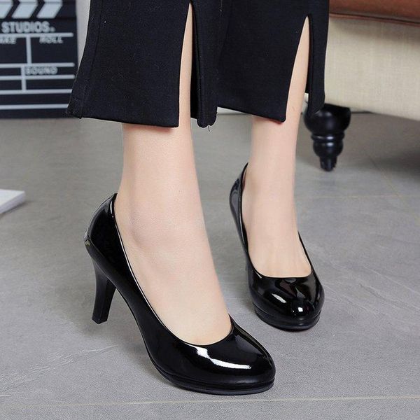 new 8cm pumps 2020 professional stiletto high-heeled shoes patent leather shallow mouth round head women's shoes red work, Black
new 8cm pumps 2020 professional stiletto high-heeled shoes patent leather shallow mouth round head women's shoes red work, Black