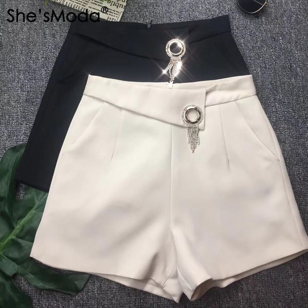 she'smoda ol fashion diamonds back zipper suit fabric spring summer women's shorts t200701, White;black
she'smoda ol fashion diamonds back zipper suit fabric spring summer women's shorts t200701, White;black