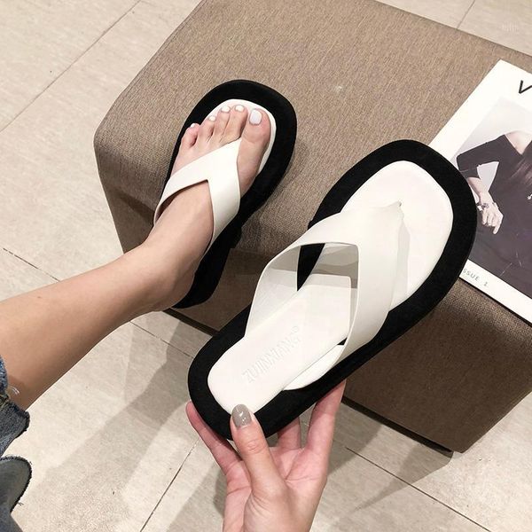 slippers 2021 women's leather flip flops summer fashion casual slippers, thick bottom beach lady eh0041, Black
slippers 2021 women's leather flip flops summer fashion casual slippers, thick bottom beach lady eh0041, Black