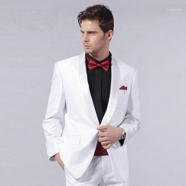 white groom suits men slim fit business formal wear blazer set tuxedos 2pcs(jacket+pants)1, White;black
white groom suits men slim fit business formal wear blazer set tuxedos 2pcs(jacket+pants)1, White;black