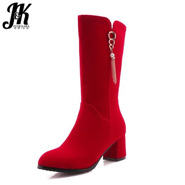jk mid-calf boots women round toe boot ladies metal high heels thick shoes female party flock zip shoes winter black 2020 new
jk mid-calf boots women round toe boot ladies metal high heels thick shoes female party flock zip shoes winter black 2020 new