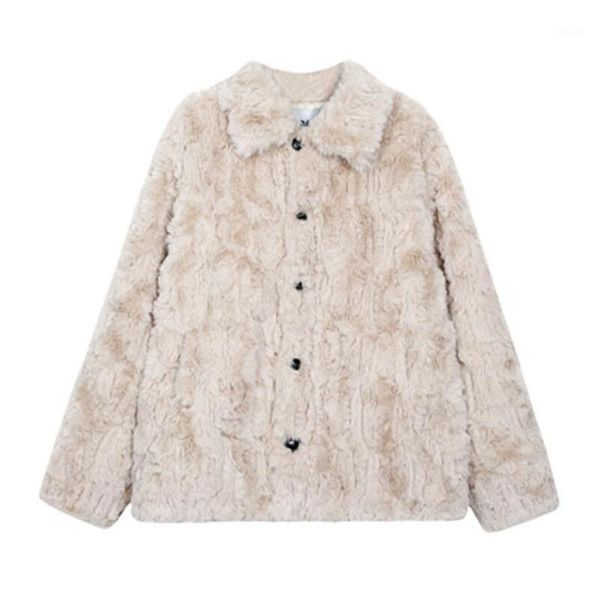 women's fur & faux 2021 coat female autumn and winter plush fluffy short style korean lamb hair loose1, Black
women's fur & faux 2021 coat female autumn and winter plush fluffy short style korean lamb hair loose1, Black