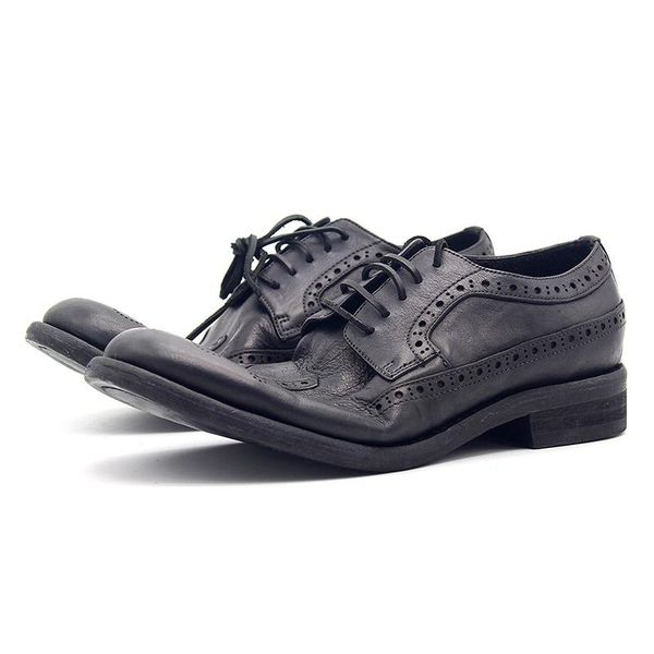 dress shoes goodyear brogue carved leather flat heel handmade mens oxfords lace up formal business, Black
dress shoes goodyear brogue carved leather flat heel handmade mens oxfords lace up formal business, Black