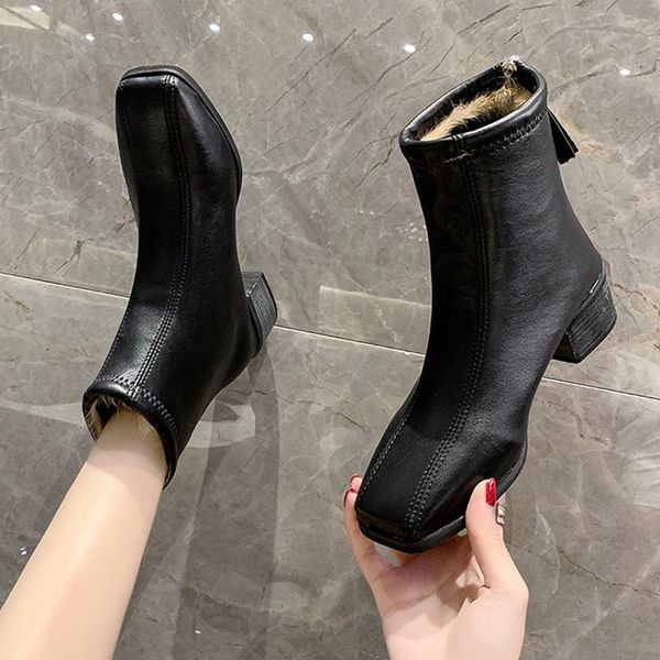 zipper women's boots autumn winter footwear plush luxury designer shoes boots-women rubber 2021 ankle fur fashion ladies med sol, Black
zipper women's boots autumn winter footwear plush luxury designer shoes boots-women rubber 2021 ankle fur fashion ladies med sol, Black